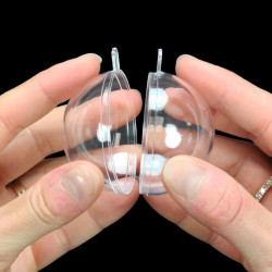 5 boules transparentes 5 cm pour dragées et déco de noël