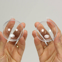 5 boules transparentes 5 cm pour dragées et déco de noël