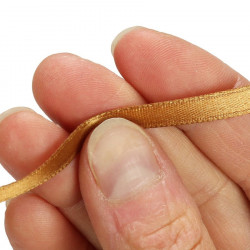 Ruban satin 6mm Sable - rouleau de 25m