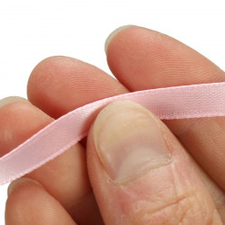 Ruban satin 6mm Rose - rouleau de 25m