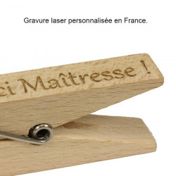 Lampe marque page pince à linge pour livre à personnaliser