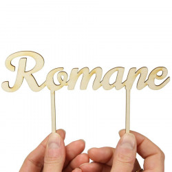 Cake topper prénom en bois à personnaliser - Ecriture