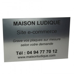 Plaque professionnelle cuivrée 30x20 cm à personnaliser