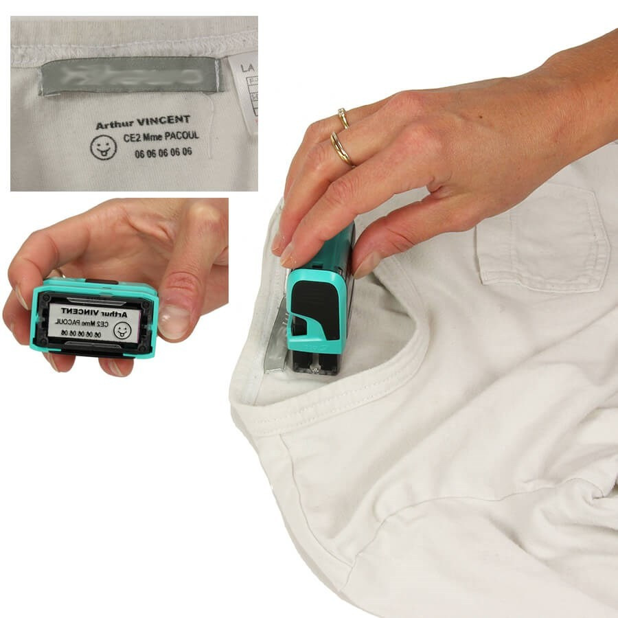 Tampon personnalisé spécial textiles pour identification vêtements