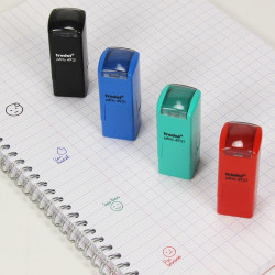 Lot de 4 tampons auto encreur appréciations enseignant - choix motifs