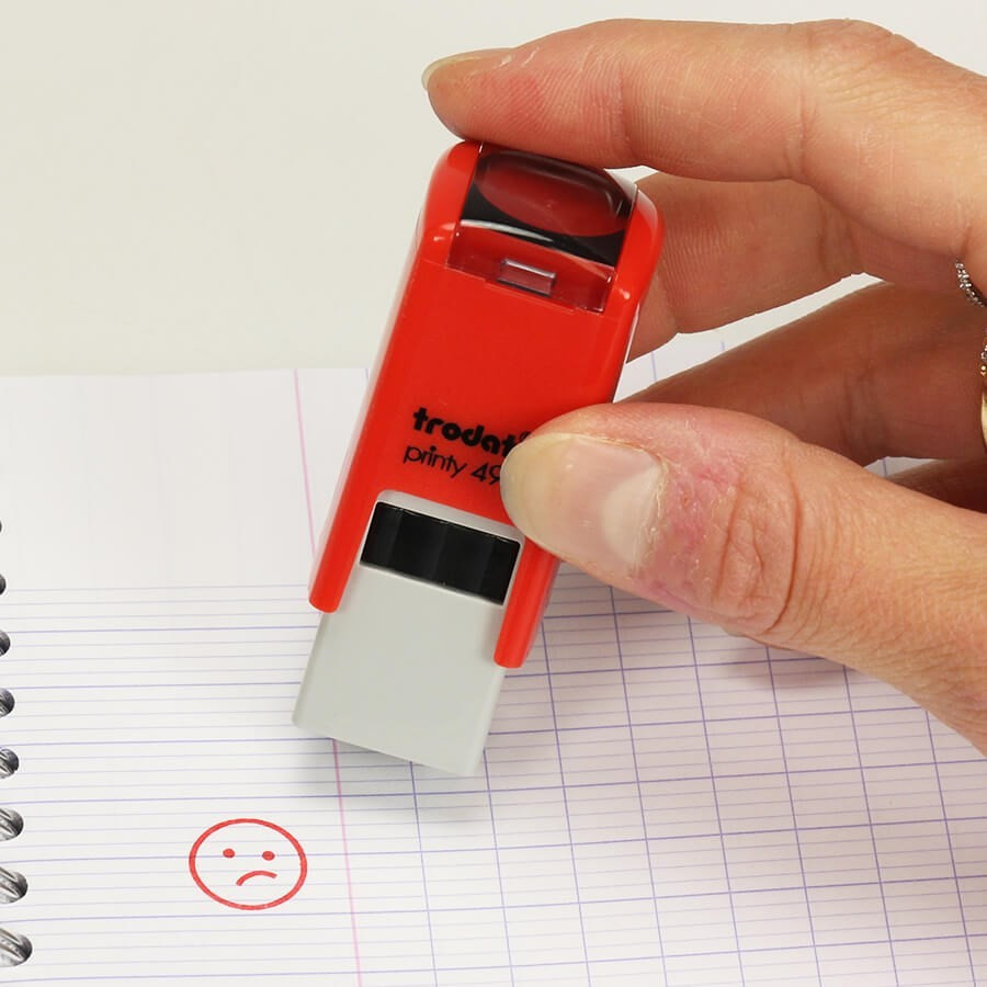 Lot de 3 tampons appréciation scolaire smiley