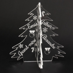 Déco de table de Noël - Sapin transparent à personnaliser