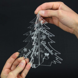 Déco de table de Noël - Sapin transparent à personnaliser