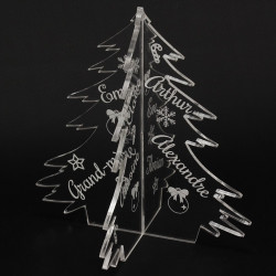 Déco de table de Noël - Sapin transparent à personnaliser