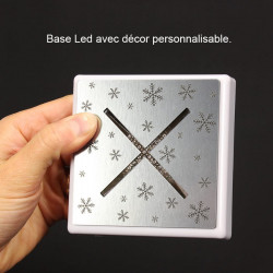 Sapin de table lumineux en 3D sur socle LED, à personnaliser avec pré