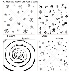 Sapin de table lumineux en 3D sur socle LED, à personnaliser avec pré