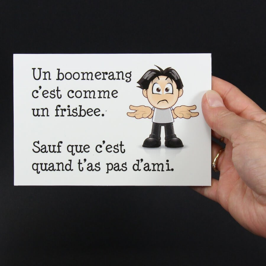 Panneau humour déco - Boomerang et frisbee