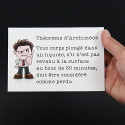 Panneau humour déco - Théorème d'Archimède