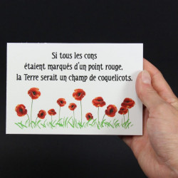 Panneau humour déco - Champ de coquelicots