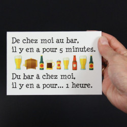 Panneau humour déco - Du bar à chez moi