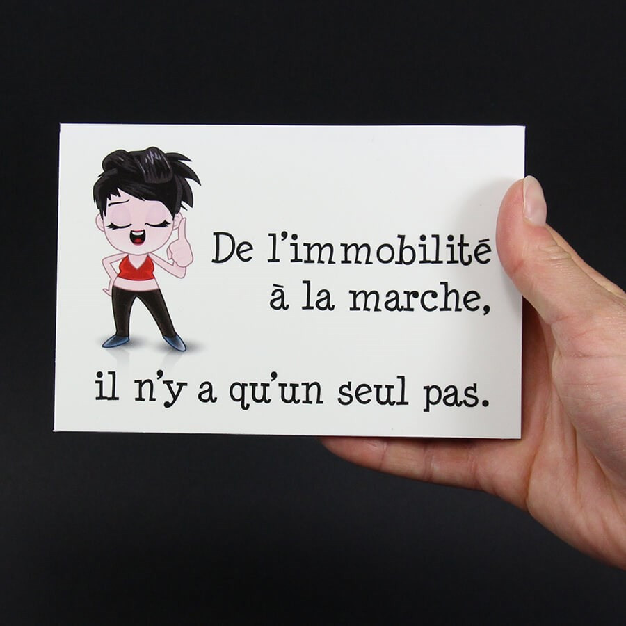 Panneau humour déco - De l'immobilité à la marche