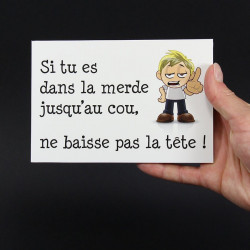 Panneau humour déco - Ne baisse pas la tête