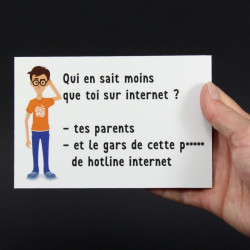 Panneau humour déco - Qui en sait moins que toi sur internet