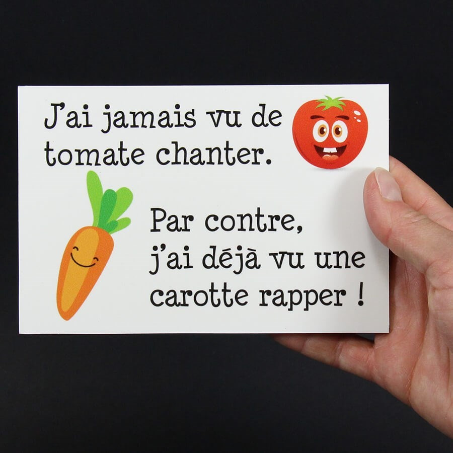 Panneau humour déco - Tomate et carotte