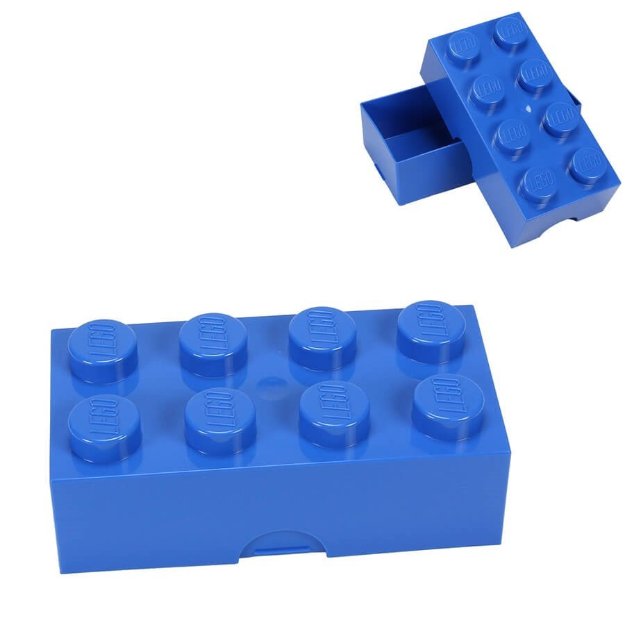 Boîte de rangement ou lunch box brique Lego 8 - bleu