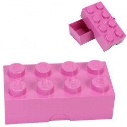 Boîte de rangement ou lunch box brique Lego 8 - rose