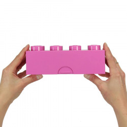 LEGO - BOITE DE RANGEMENT 8 plots - Rose