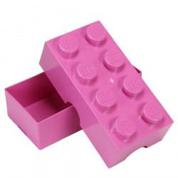 Boîte de rangement ou lunch box brique Lego 8 - rose