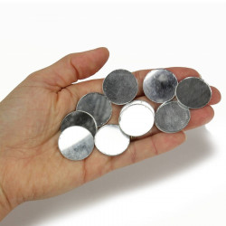 10 mini miroirs ronds 2,5 cm