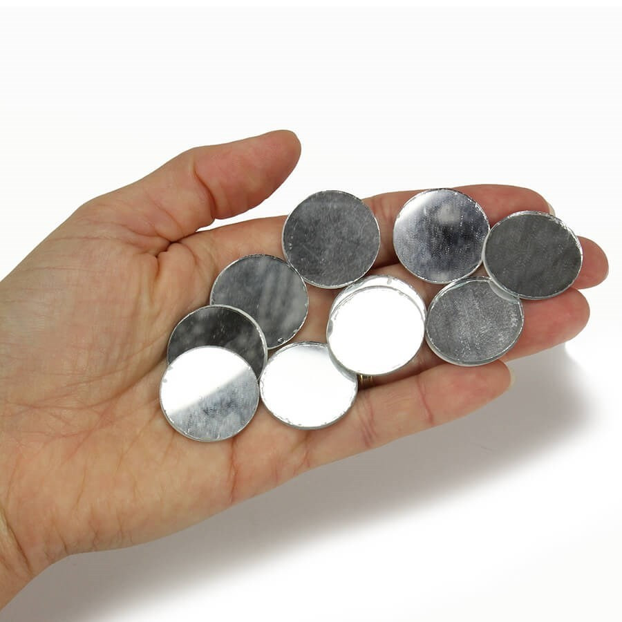 10 mini miroirs ronds 2,5 cm 10 mini miroirs ronds 2,5 cm