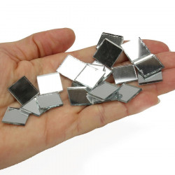 20 mini miroirs carrés 1,5 cm