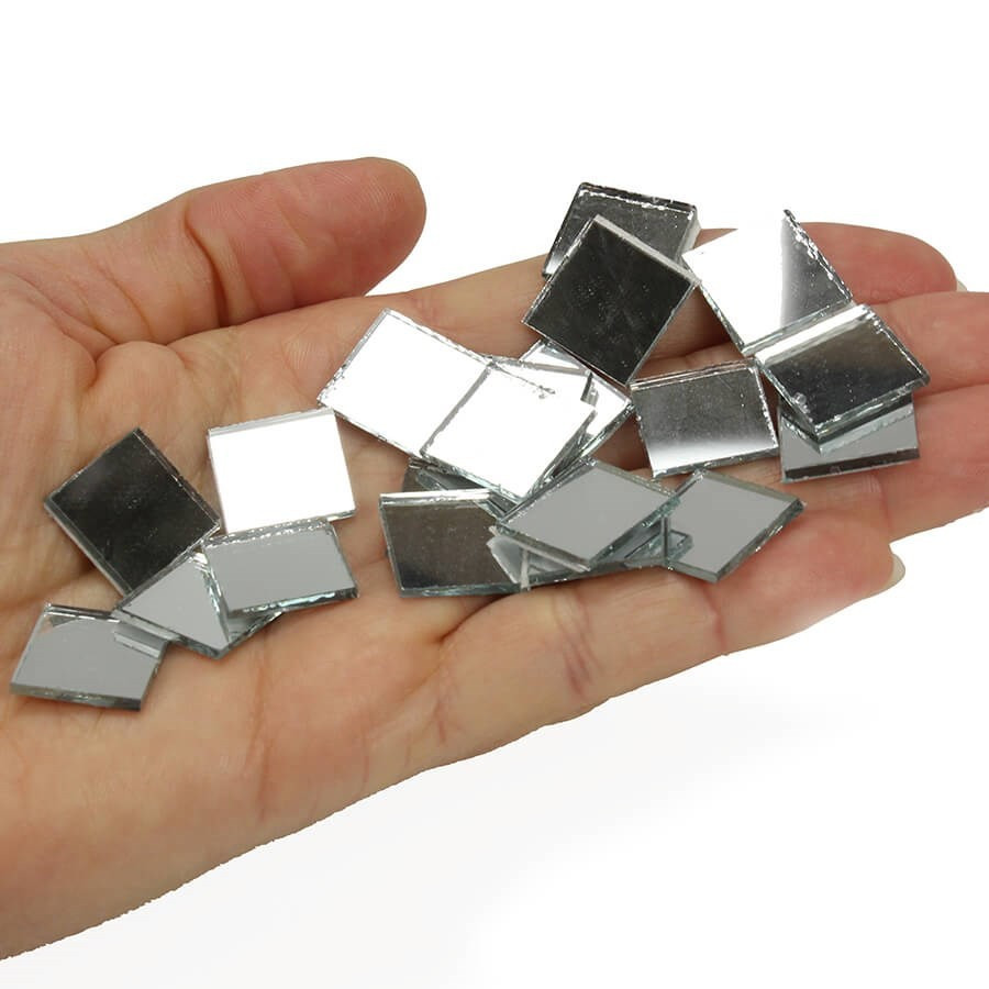 20 mini miroirs carrés 1,5 cm 20 mini miroirs carrés 1,5 cm