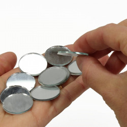 10 mini miroirs ronds 2,5 cm