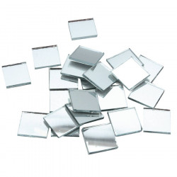 20 mini miroirs carrés 1,5 cm