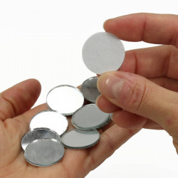10 mini miroirs ronds 2,5 cm
