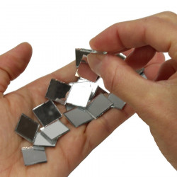 20 mini miroirs carrés 1,5 cm