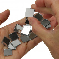 20 mini miroirs carrés 1,5 cm