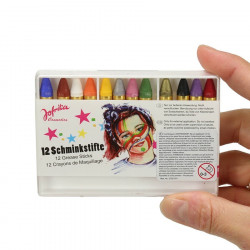 Boîte de 12 petits crayons gras pour maquillage déguisement visage