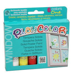6 sticks de gouache solide PlayColor One - peinture pour fenêtre