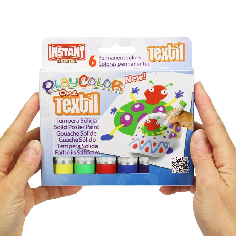 6 sticks de gouache solide PlayColor One peinture pour textiles