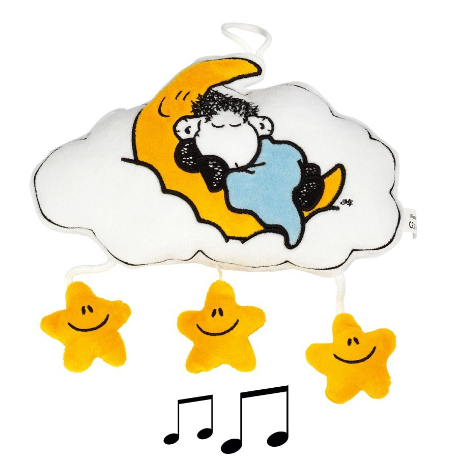 Jouet musical en peluche Mouton et étoiles Sheepworld