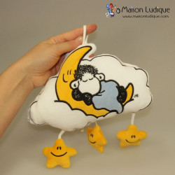 Jouet musical en peluche Mouton et étoiles Sheepworld