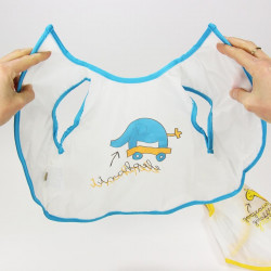 Lot de 2 bavoirs bébé tablier à scratch