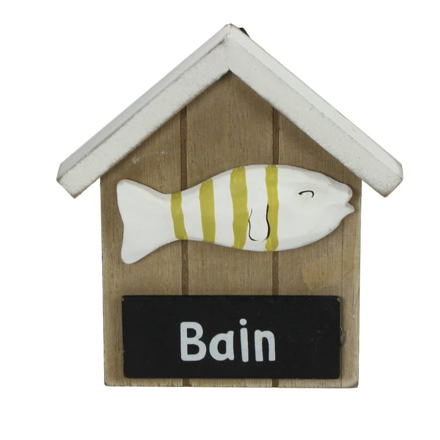 Plaque de porte Poisson - Bain Plaque de porte Poisson - Bain