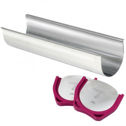 Moule à bûche inox Gobel - gouttière étanche 30 cm