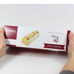 Moule à bûche inox Gobel - gouttière étanche 30 cm