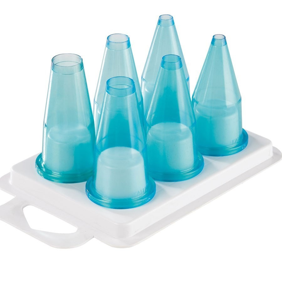 Boîte de 6 douilles pâtisserie Gobel polycarbonate - unies Boîte de 6 douilles pâtisserie Gobel polycarbonate - unies