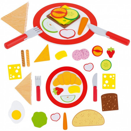 Service à Thé Enfant En Bois - Jeu D'imitation Dinette 3 Ans+ - Cadeau Fille Garçon