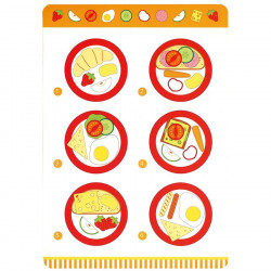 Repas à la carte en bois - jouet dinette
