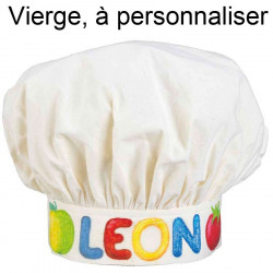 Toque de chef enfant en coton à personnaliser