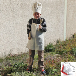 Toque de chef enfant en coton à personnaliser